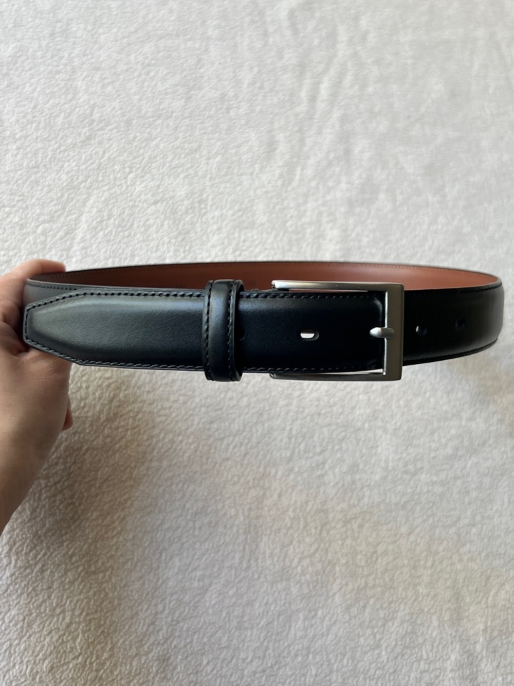 Johnston & Murphy Men’s Size 26 (10) Black Leather Belt Dress Classic Formal